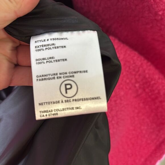 NWT- NVLT-Hot pink Faux Wool Boucle Double Breasted Coat-Size large - Picture 14 of 14